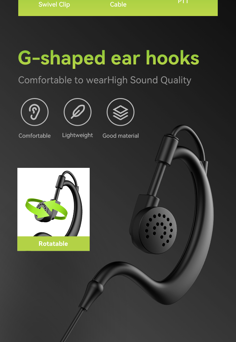 fone de ouvido walkie talkie yanton