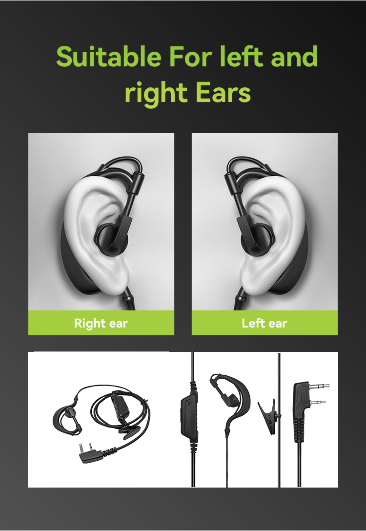 fones de ouvido de rádio em dois sentidos