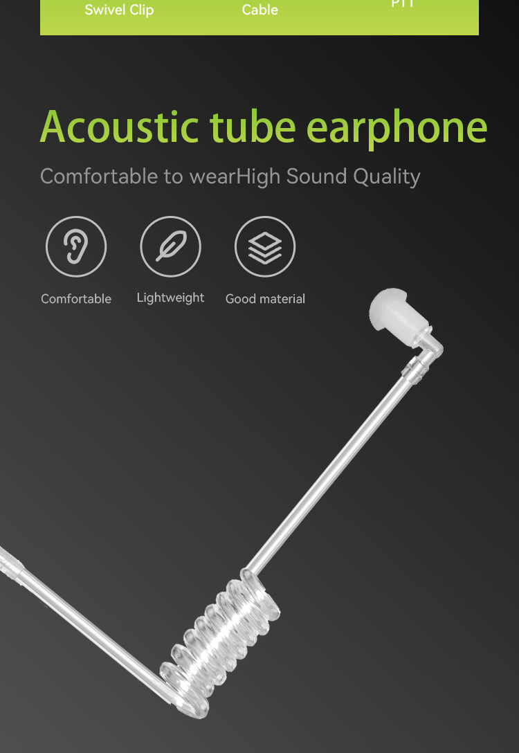 fone de ouvido walkie talkie com microfone