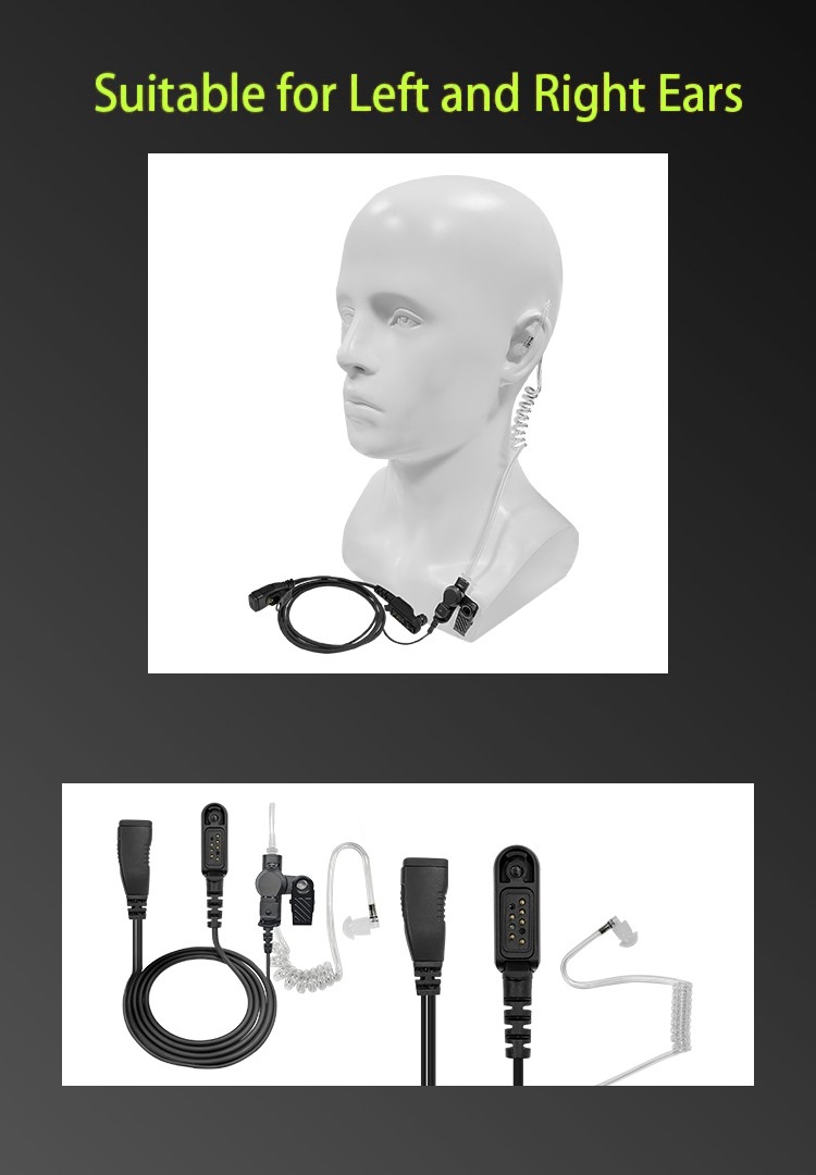 Two way radio earpiece for hytera P60E
