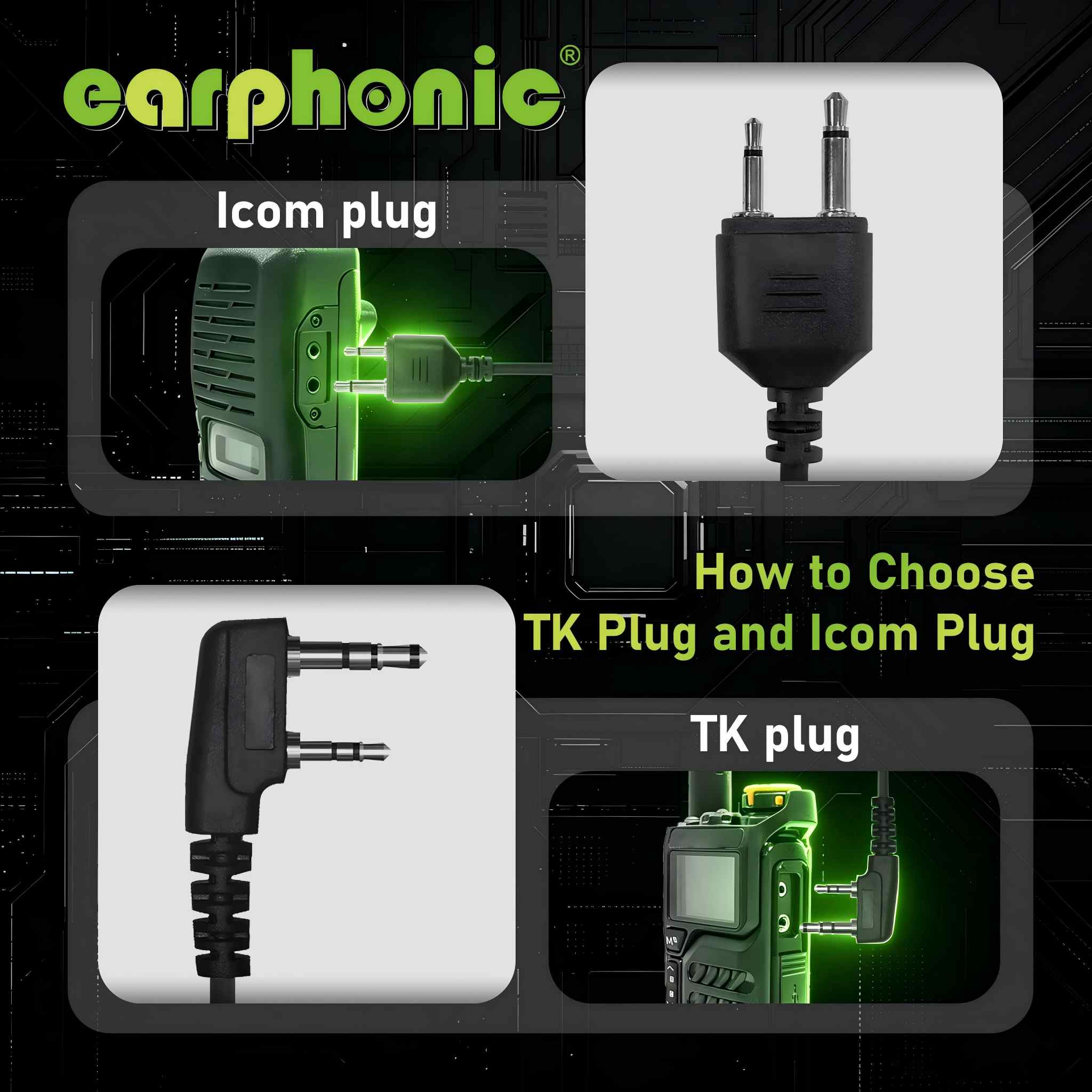 Plugue TK vs Plugue Icom: qual é a diferença?