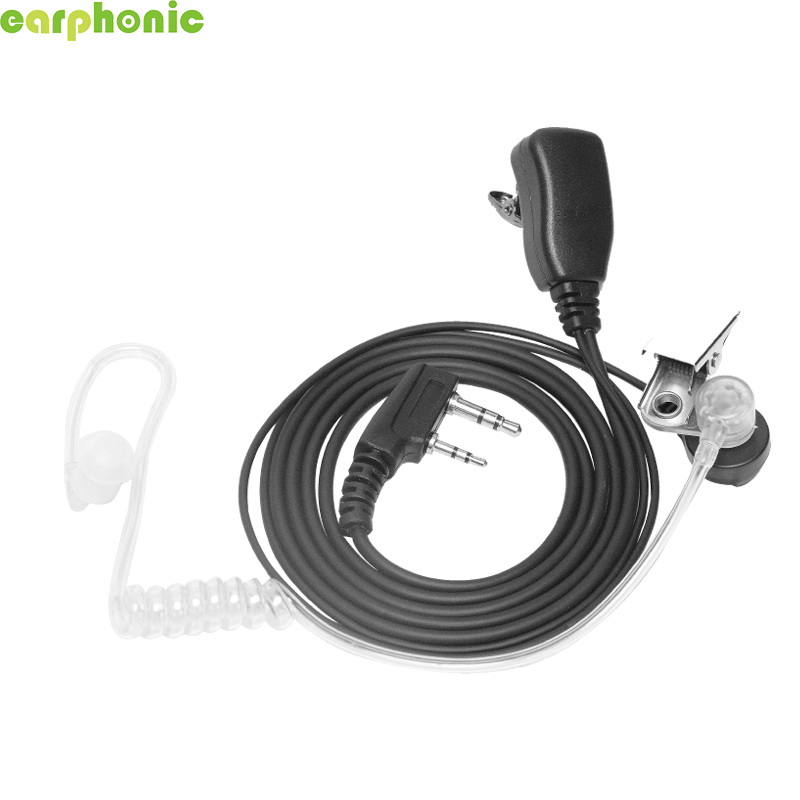 Fone de ouvido earphonic k plug tubo personalizável fone de ouvido acústico de ar com ptt para rádio poc-[er02dp01sb6_k]