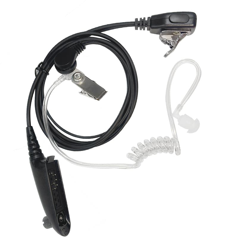 【Fone de ouvido】 Fone de ouvido acústico transparente com microfone e acessório para guarda de segurança-[ER02DP01SB6_G]