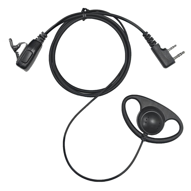 【Fone de ouvido】-- K Plug D Forma Ganchos de Ouvido Fone de Ouvido com Qualidade de Som Clara para Rádio em Dois Sentidos--[ER01DP01SB4_K]